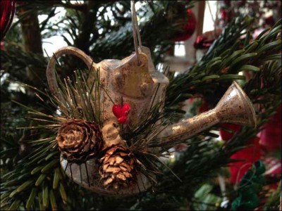 Baubles & Christmas Tree Decorations table watering can bauble