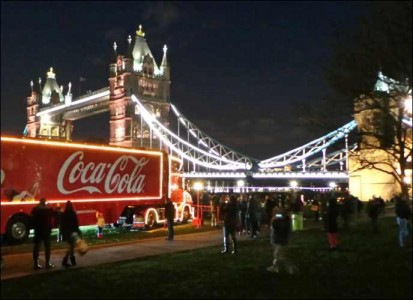Coca-Cola Truck tower bridge