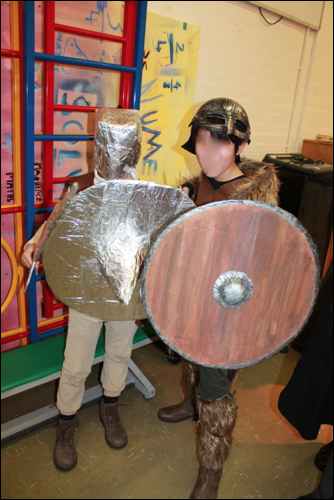 kids in viking costume