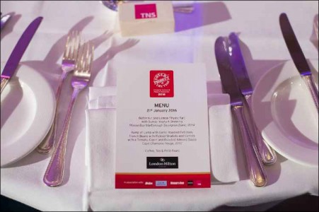 Product of the Year Awards 2016 menu hotel hilton park lane london