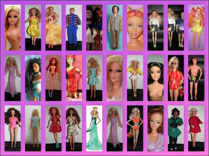 Barbie collections collage