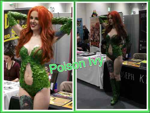 Poison Ivy comic figure collage