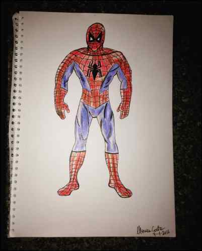 monica spiderman drawing comic superhero IMG_2608