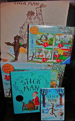 stick man DVD and bundle of merchandising