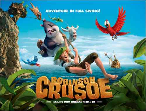 competition Win 1 of 5 new animation Robinson Crusoe merchandising goodie bags competition QUAD poster