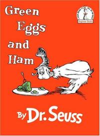 children's book cover green eggs ham theodor geisel hardcover red cover art showing dr seuss