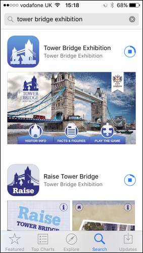 Tower bridge exhibition app family trail