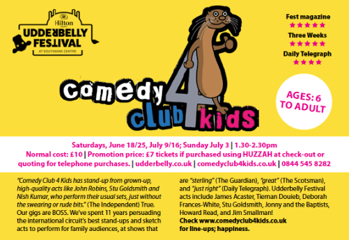Udderbelly Festival comedy for kids