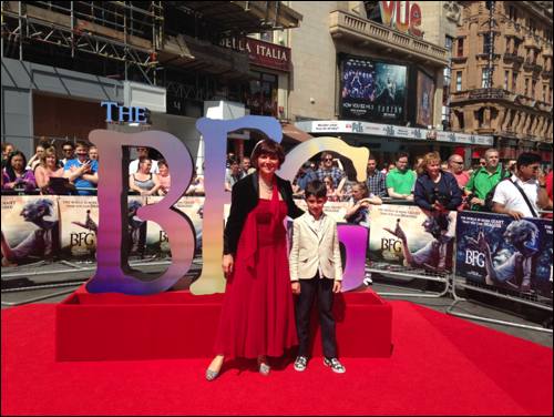 BFG premiere red carpet monica diego