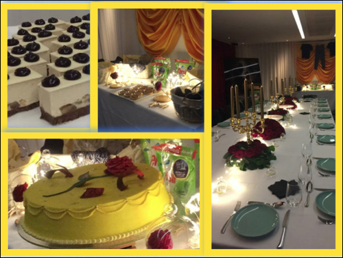 beauty and the beast movie cakes lunch