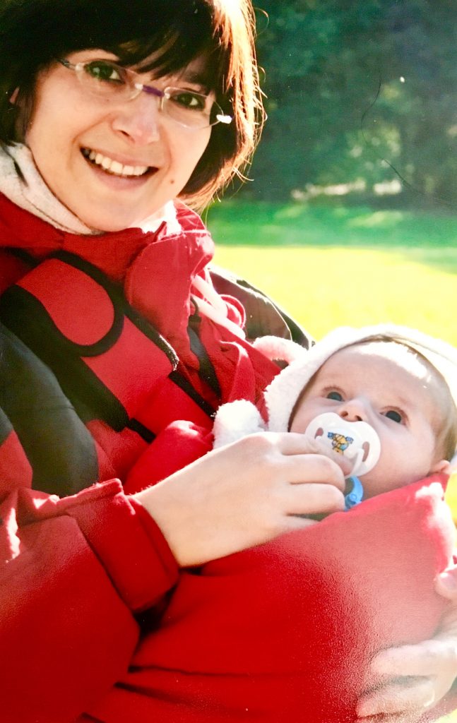 monica baby diego sling travel with kids