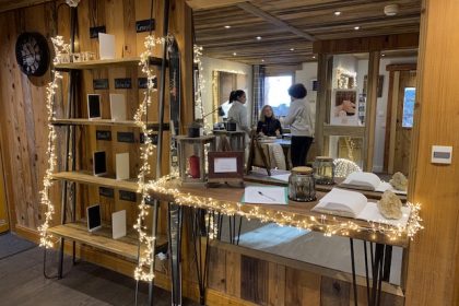 Lots of fairy lights at La Perle de Oisans chalet