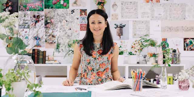 Johanna Basford's illustrations Miniature Enchanted Forest landscape