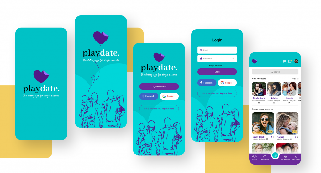 dating app phone screens