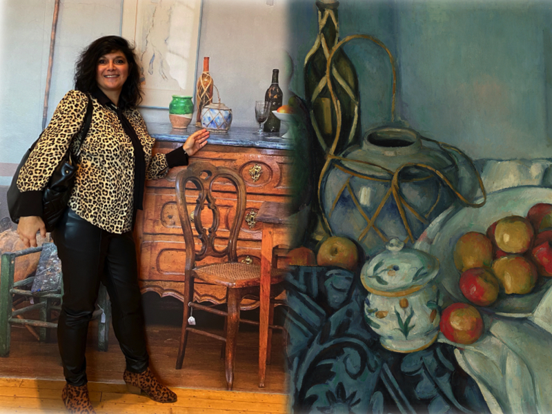 Monica Costa editor London Mums magazine posing at tate modern in cezanne studio posing for mums magazine