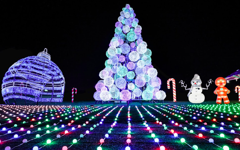 Christmas lights at Lightopia London A Christmas Fantasy at Crystal Palace Park