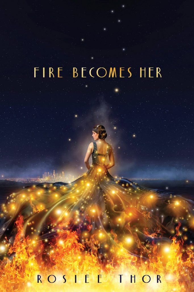 book cover for fire becomes her by rosiee thor as part of LGBTQ+ Books to read On holiday