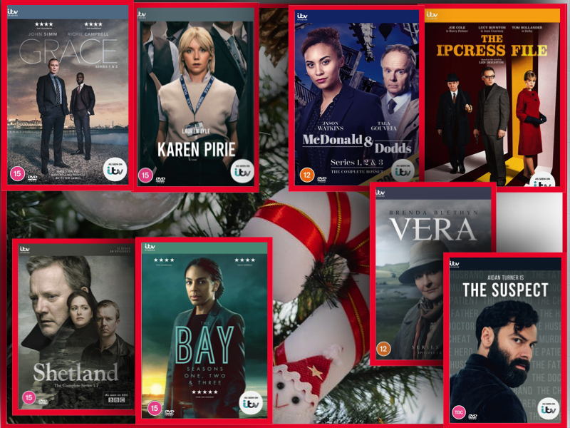 TV detective series christmas gifts collage