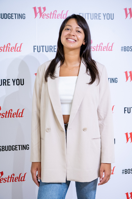 Ellie Austin-Williams wearing cream jacket poses for mums magazine and offers Tips to manage finances&nbsp; to Fintokkers