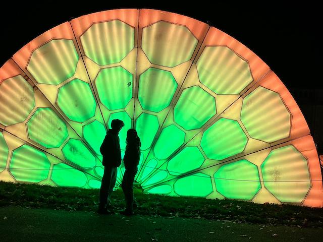 lightopia christmas lights in london crystal palace park and teenagers in love 