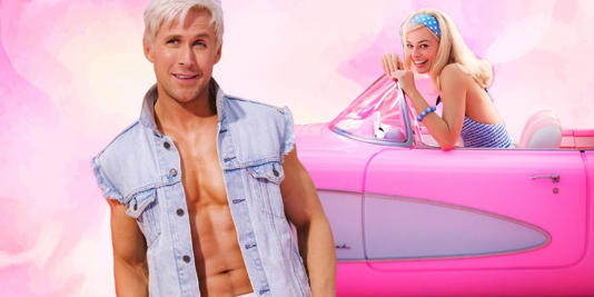 ryan gosling and margot robbie posing for mums magazine for barbie live action movie 2023 