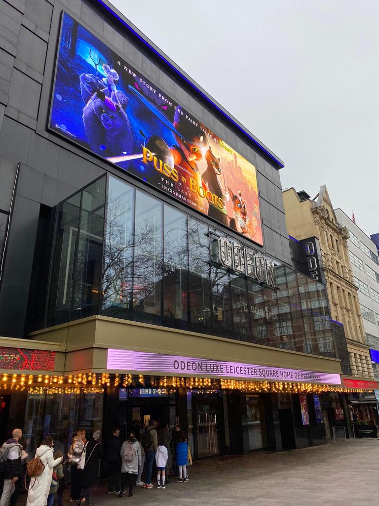 puss in boots premiere screening at odeon leicester square