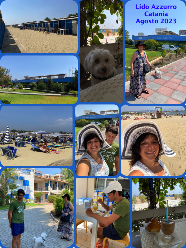 Catania Lido Azzurro Agosto 2023 collage mamma