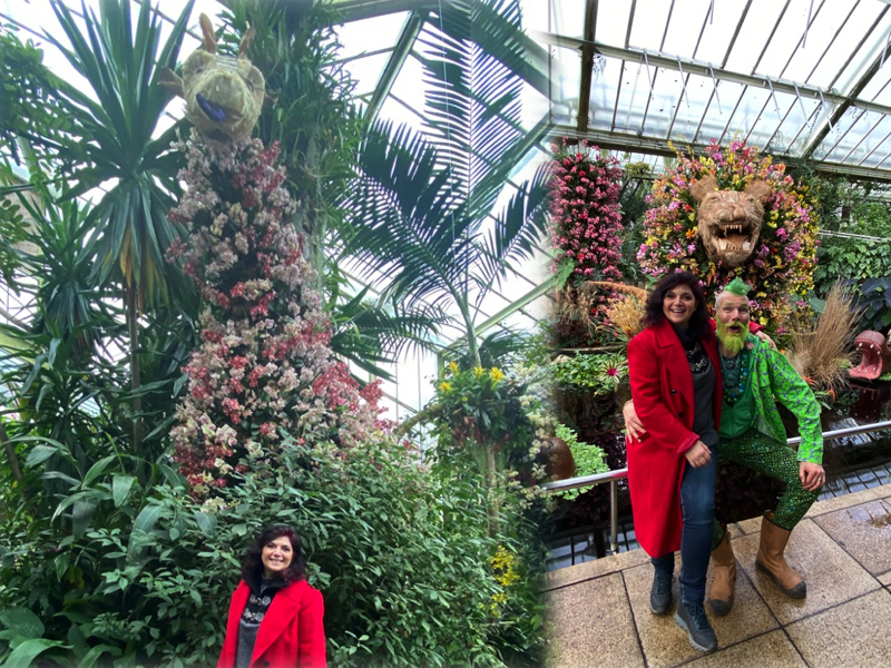 Monica Costa at kew gardens orchid festival 2023 collage
