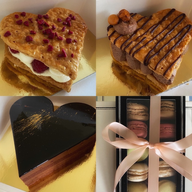valentine themed bakery products