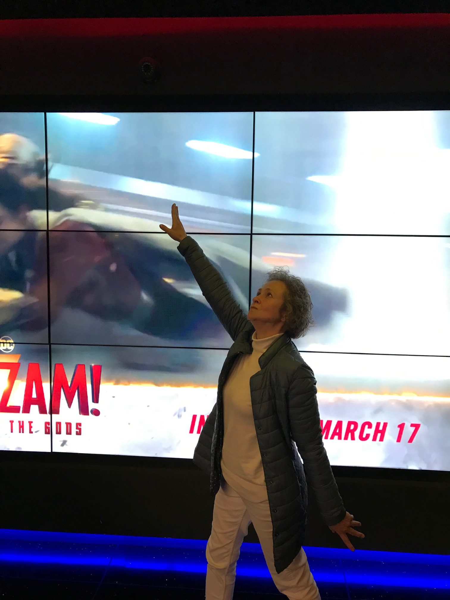 Madeleine at the press screening of Shazam 