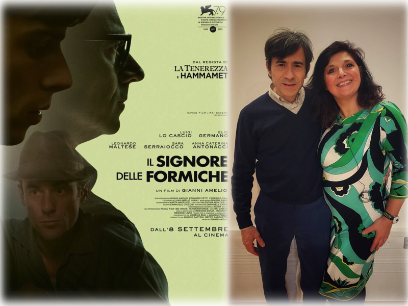 the lord of the ants movie by Gianni Amelio with Luigi Lo Cascio and Monica Costa posing for mums magazine