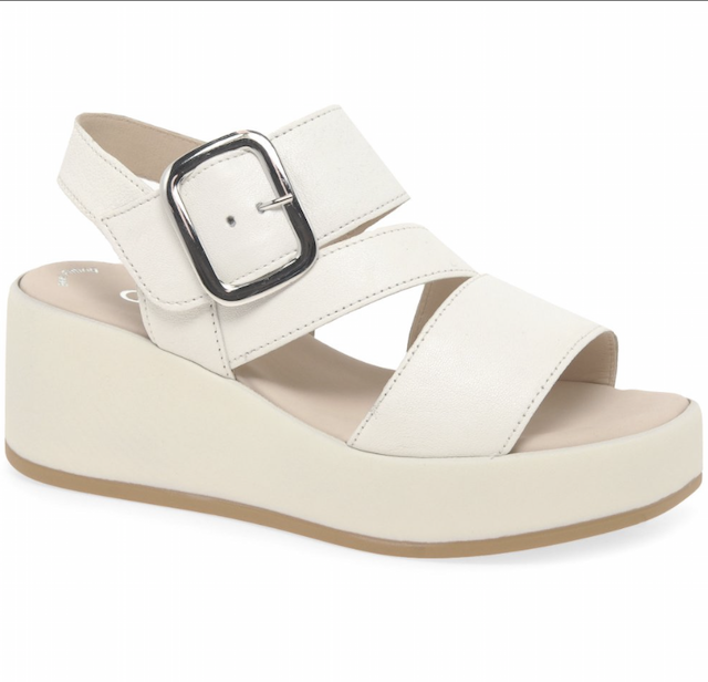 white wedge sandals