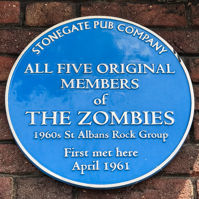 zombies band blue plaque st albans