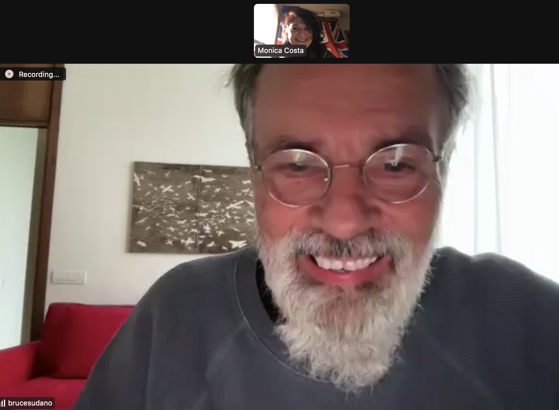 Bruce sudano and monica costa chatting