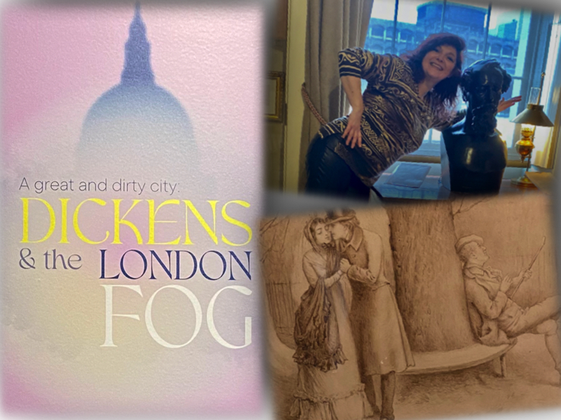 Charles Dickens Museum London fog collage