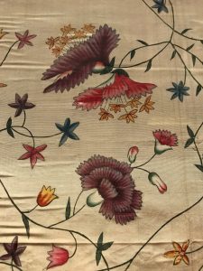 Detail of hand-painted silk