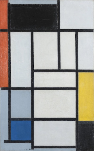 Piet Mondrian, Composition with red, black, yellow, blue and gray 1921. Kunstmuseum Den Haag.jpg