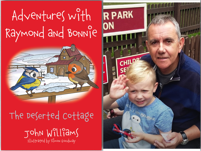 Raymond and Bonnie book by John Williams collage