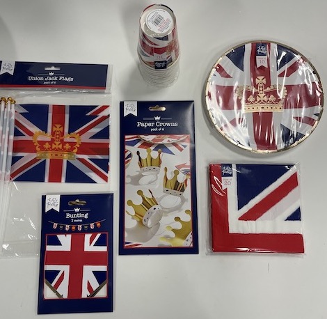 Coronation plates from HOME bargains