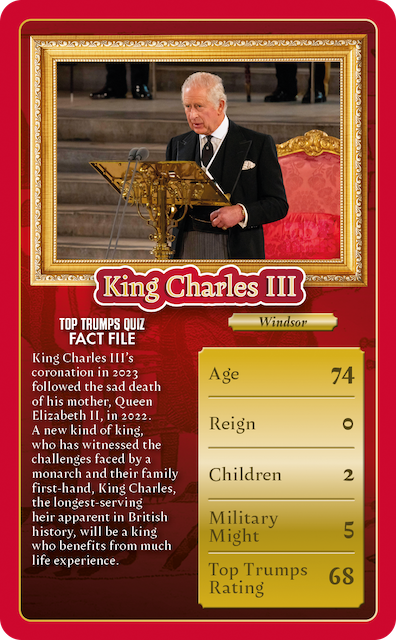 top trumps games King Charles III card