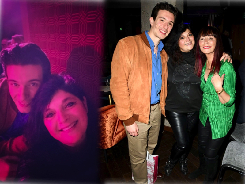 Robert De Domenici at Raquel Reno's gig with Monica Costa and Melanie Faldo 