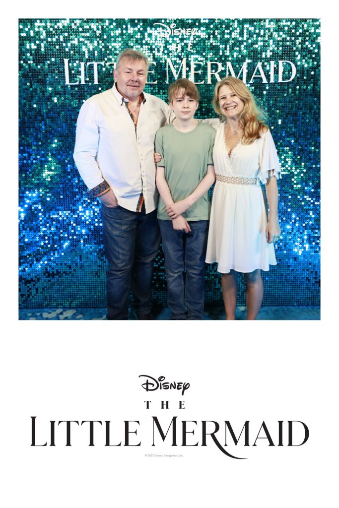 family photo at The Little Mermaid screening