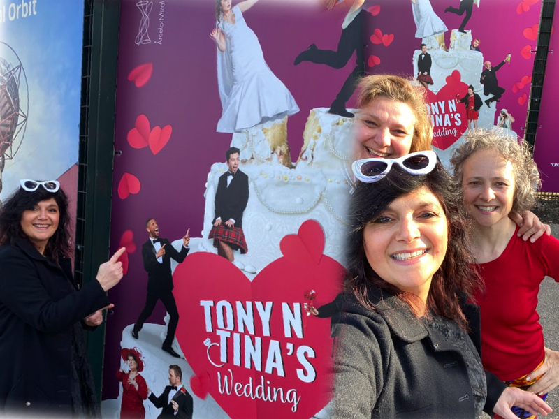 Tony n' Tina's Wedding at the ArcelorMittal Orbit Tower collage