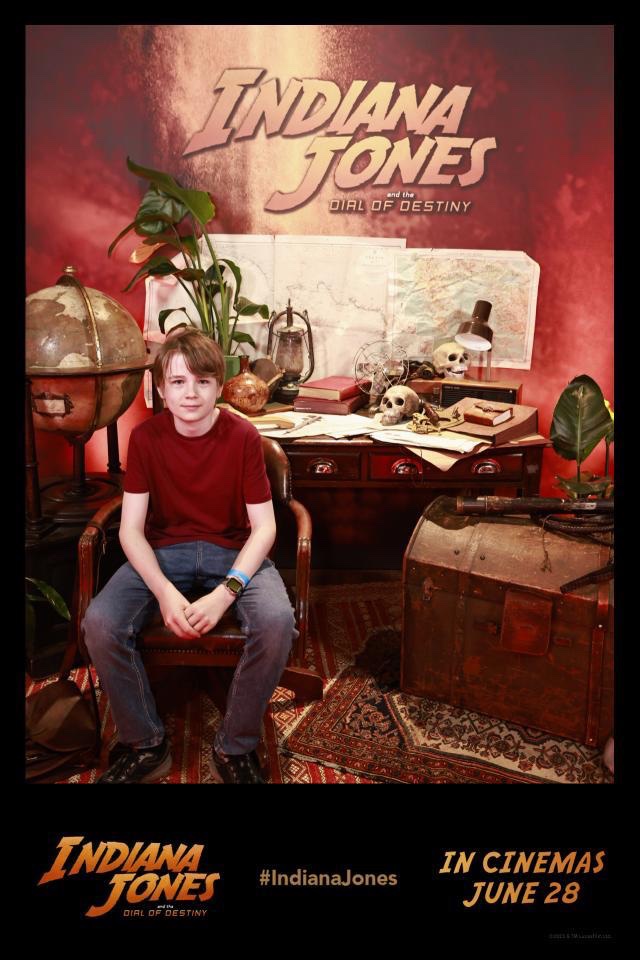 teenage reporter Alec at Indiana Jones 5 premiere