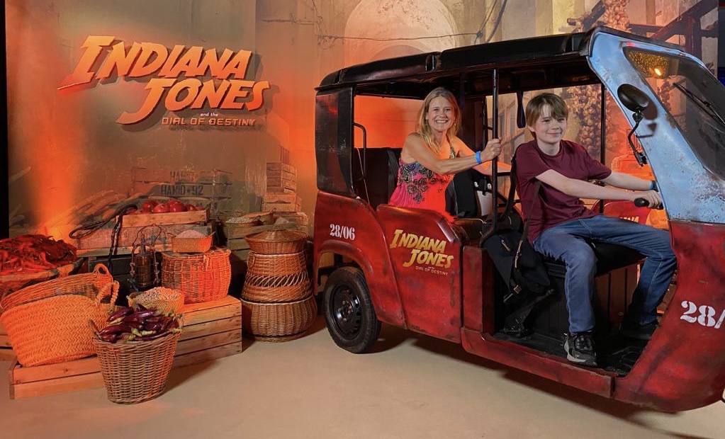 teenage reporter Alec at Indiana Jones 5 premiere