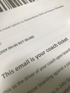 Tickets are handed over in person once on the coach