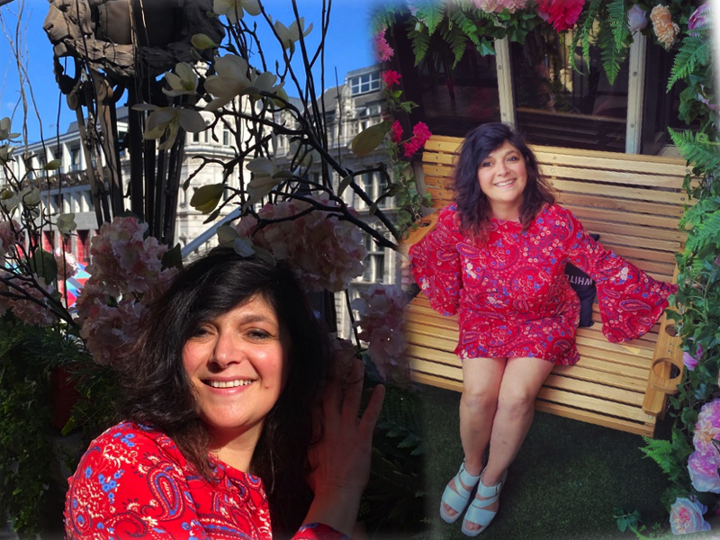 London themed Afternoon Tea at The Dilly- A scrumptious experience collage london mums magazine balcony