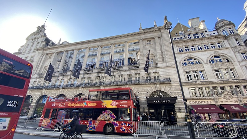 London themed Afternoon Tea at The Dilly- A scrumptious experience collage london mums magazine facade