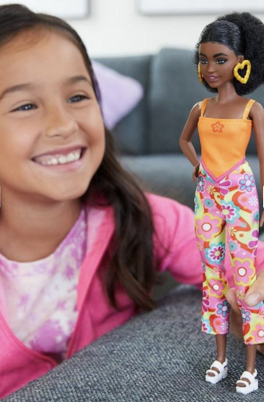 Barbie's new range 2023 collage fashionista doll retro florals outfit