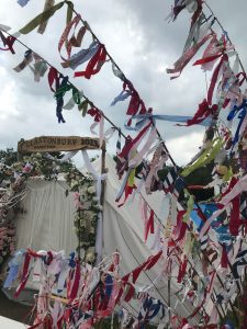 Handfasting area and wish-knots